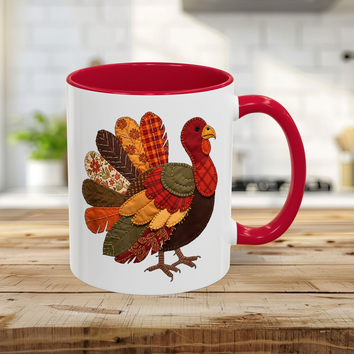 Thanksgiving Patchwork Turkey Mug (11/15oz)