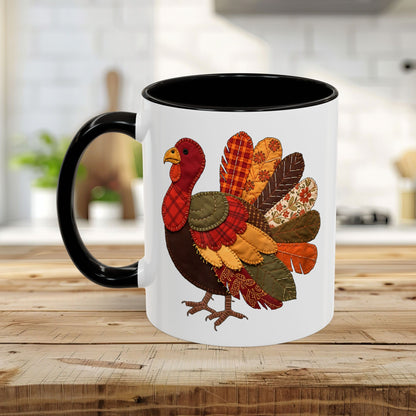 Thanksgiving Patchwork Turkey Mug (11/15oz)