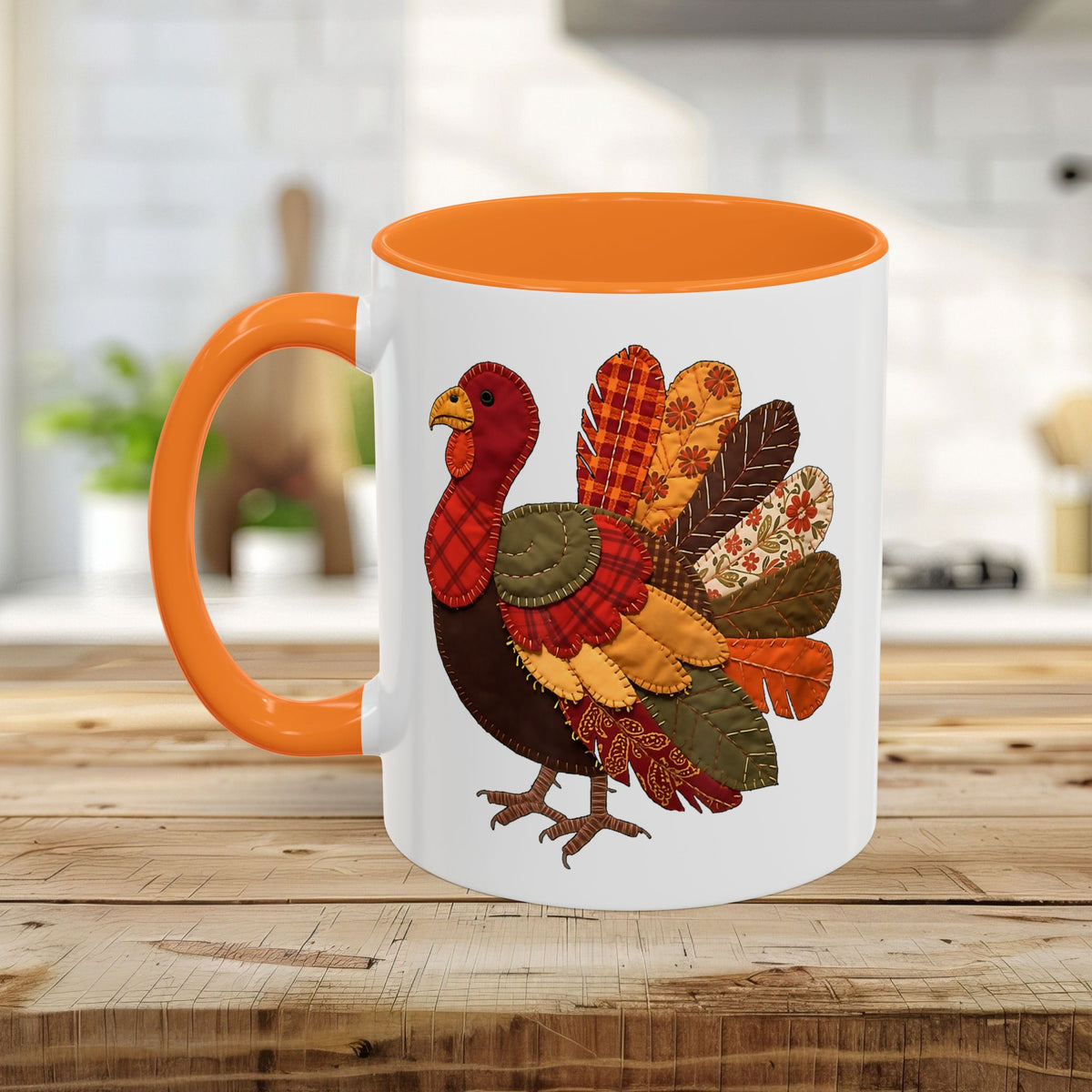 Thanksgiving Patchwork Turkey Mug (11/15oz)