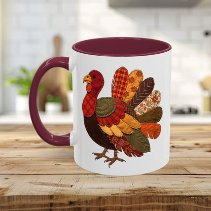 Thanksgiving Patchwork Turkey Mug (11/15oz)