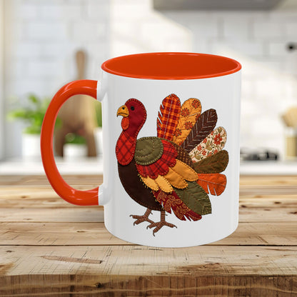 Thanksgiving Patchwork Turkey Mug (11/15oz)
