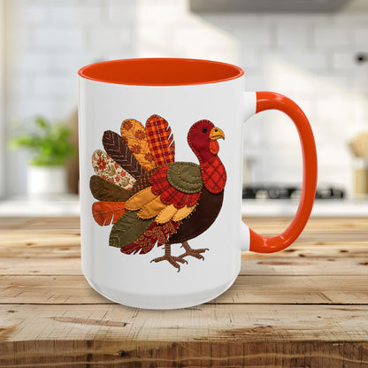 Thanksgiving Patchwork Turkey Mug (11/15oz)