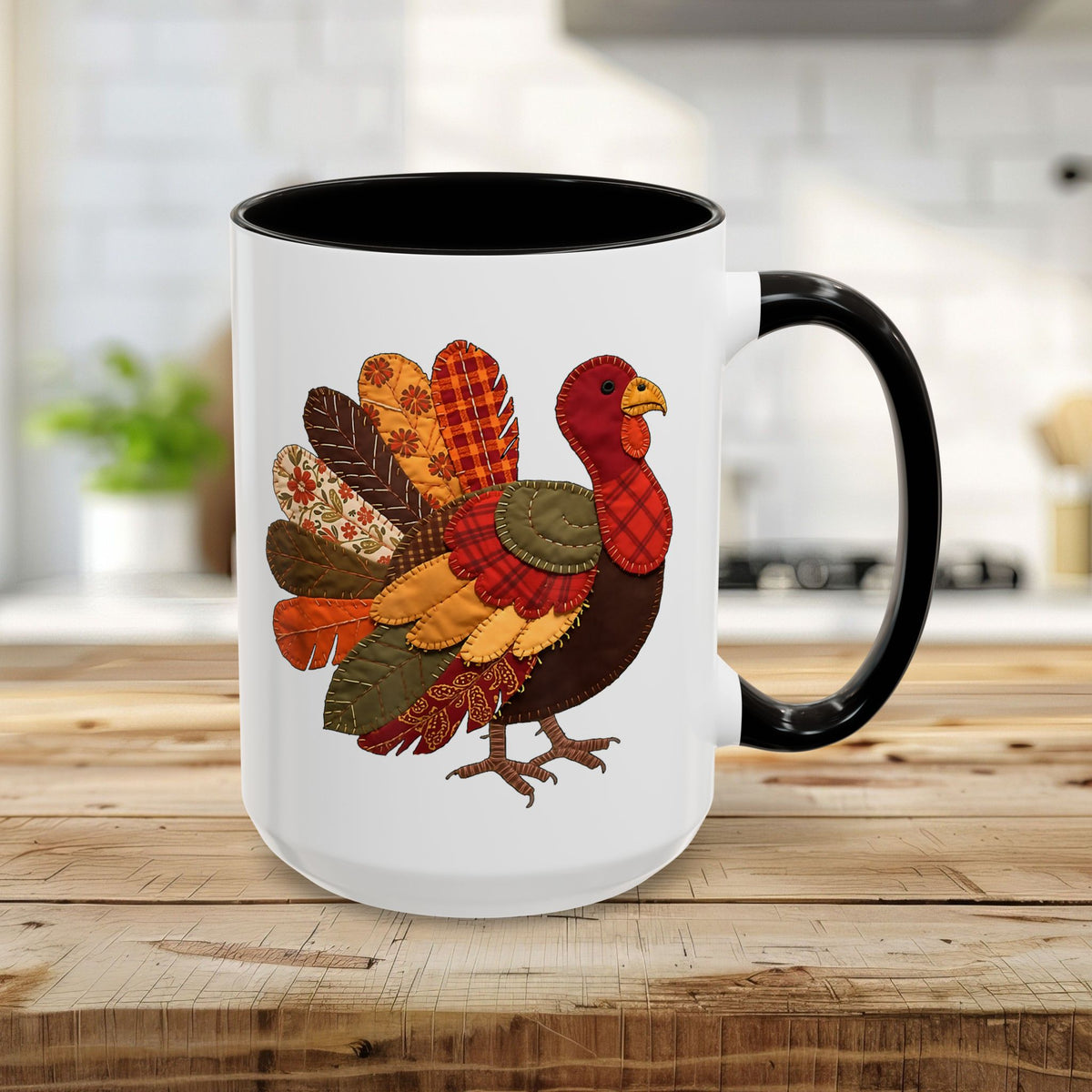 Thanksgiving Patchwork Turkey Mug (11/15oz)