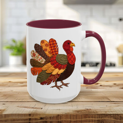 Thanksgiving Patchwork Turkey Mug (11/15oz)