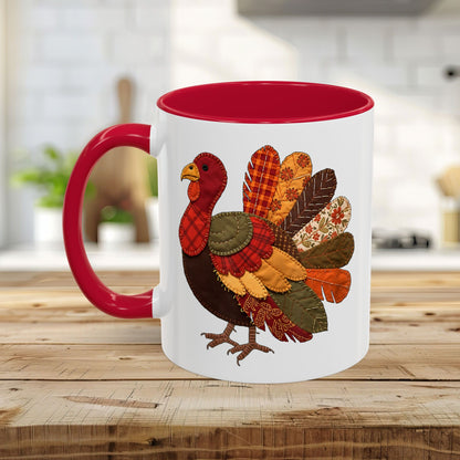 Thanksgiving Patchwork Turkey Mug (11/15oz)