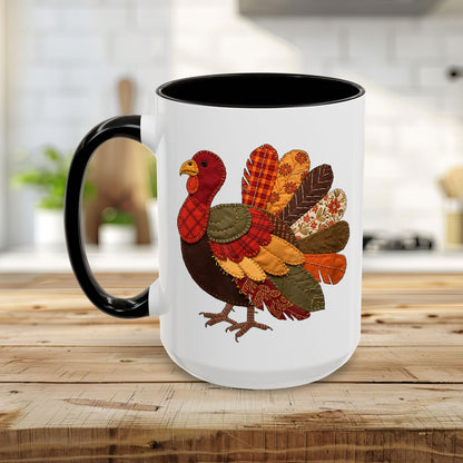 Thanksgiving Patchwork Turkey Mug (11/15oz)