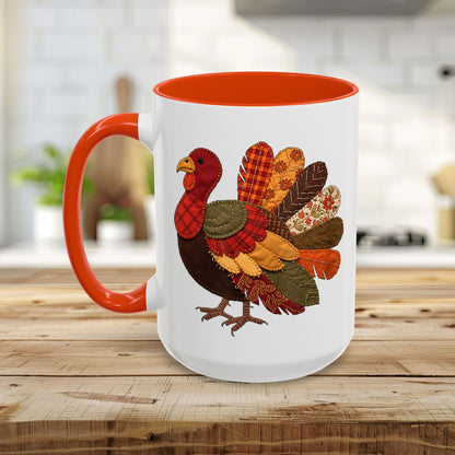 Thanksgiving Patchwork Turkey Mug (11/15oz)