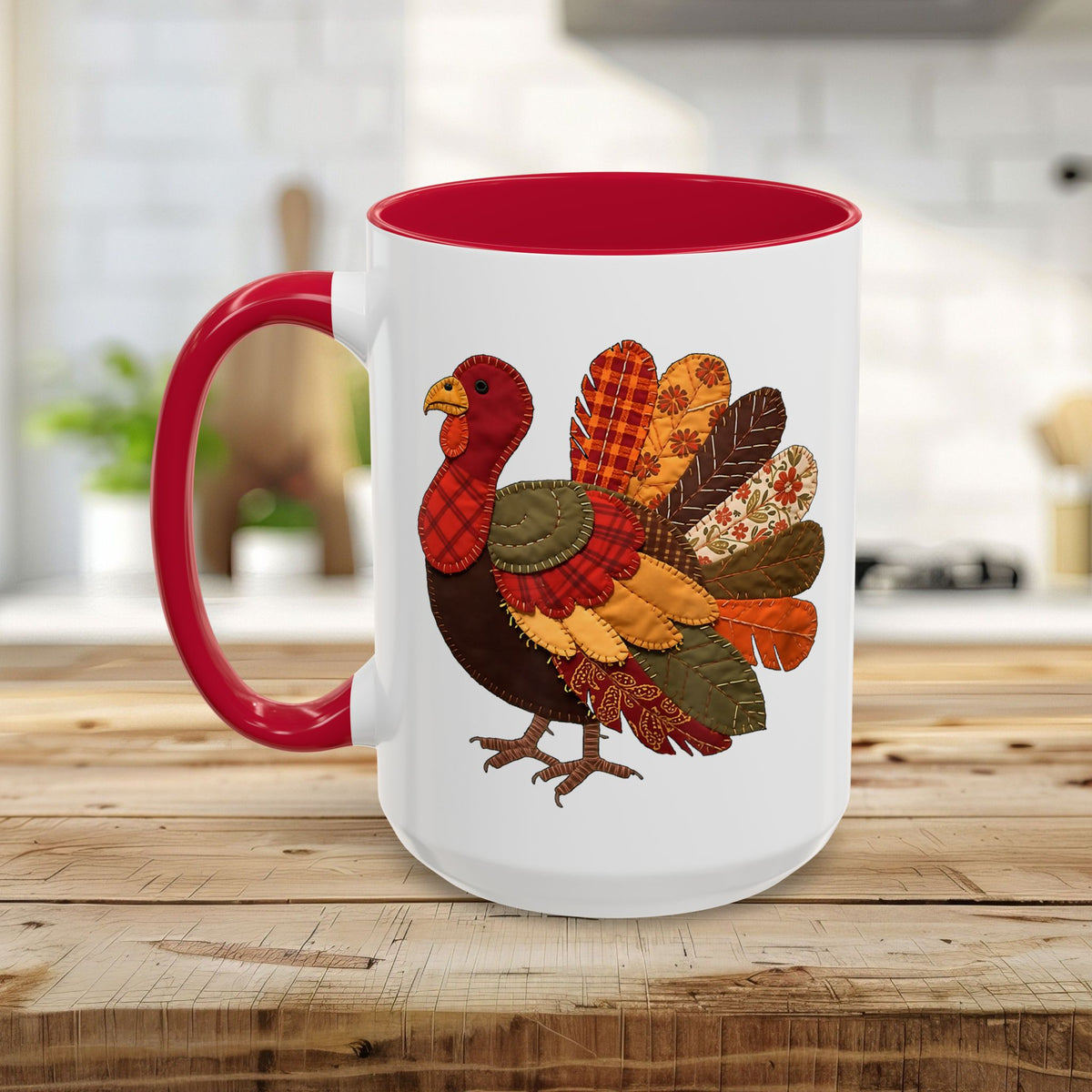 Thanksgiving Patchwork Turkey Mug (11/15oz)