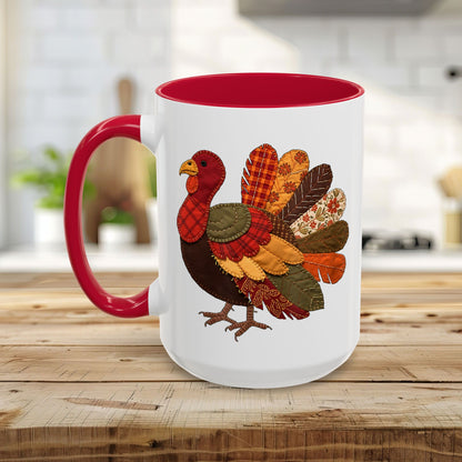 Thanksgiving Patchwork Turkey Mug (11/15oz)