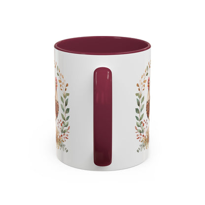 Thanksgiving Turkey Floral Wreath Mug (11/15oz)