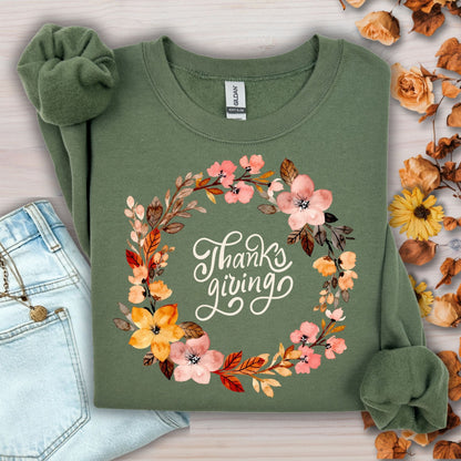 Thanksgiving Wreath Sweatshirt