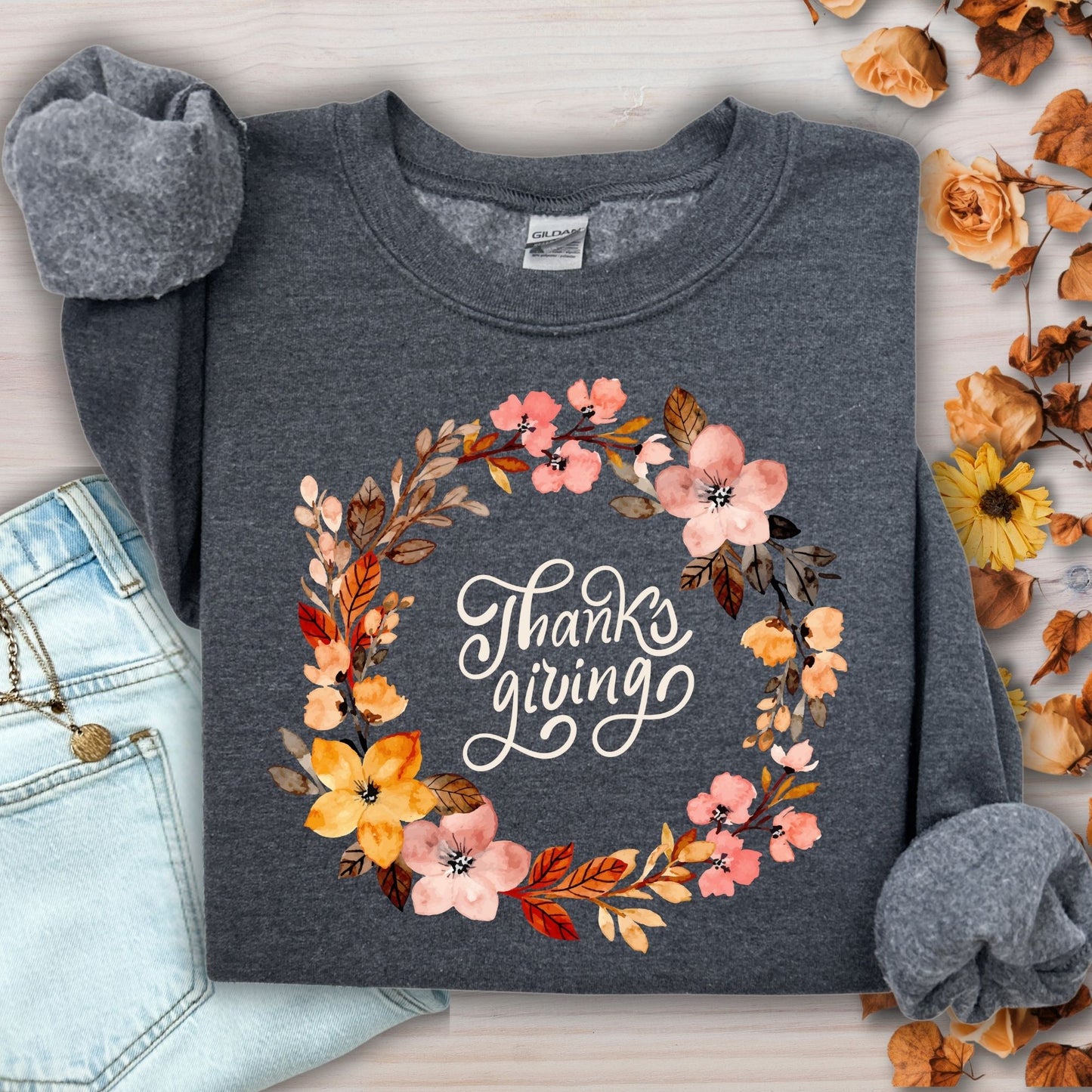 Thanksgiving Wreath Sweatshirt