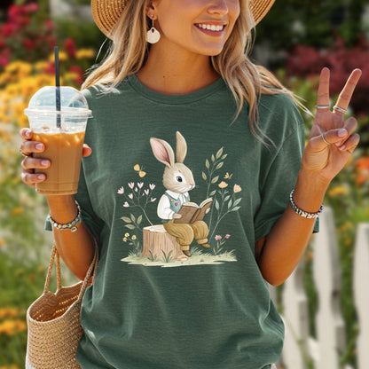 The Bookish Spring Bunny T-Shirt