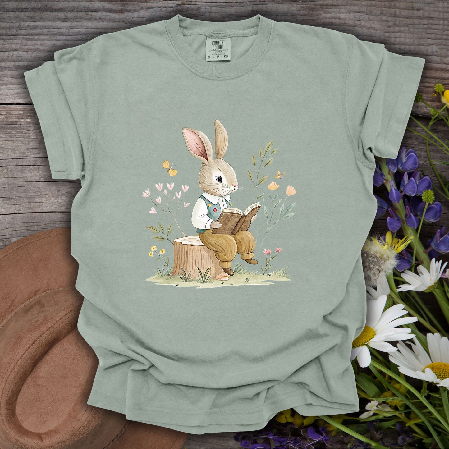 The Bookish Spring Bunny T-Shirt