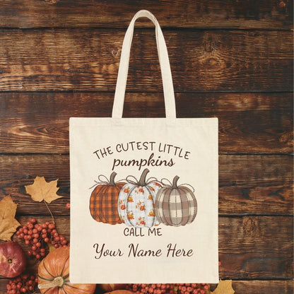 The Cutest Little Pumpkins Canvas Tote Bag