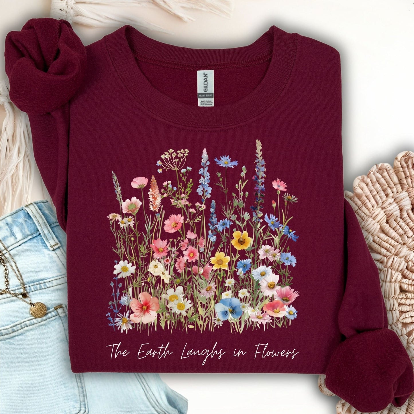 The Earth Laughs in Flowers Sweatshirt
