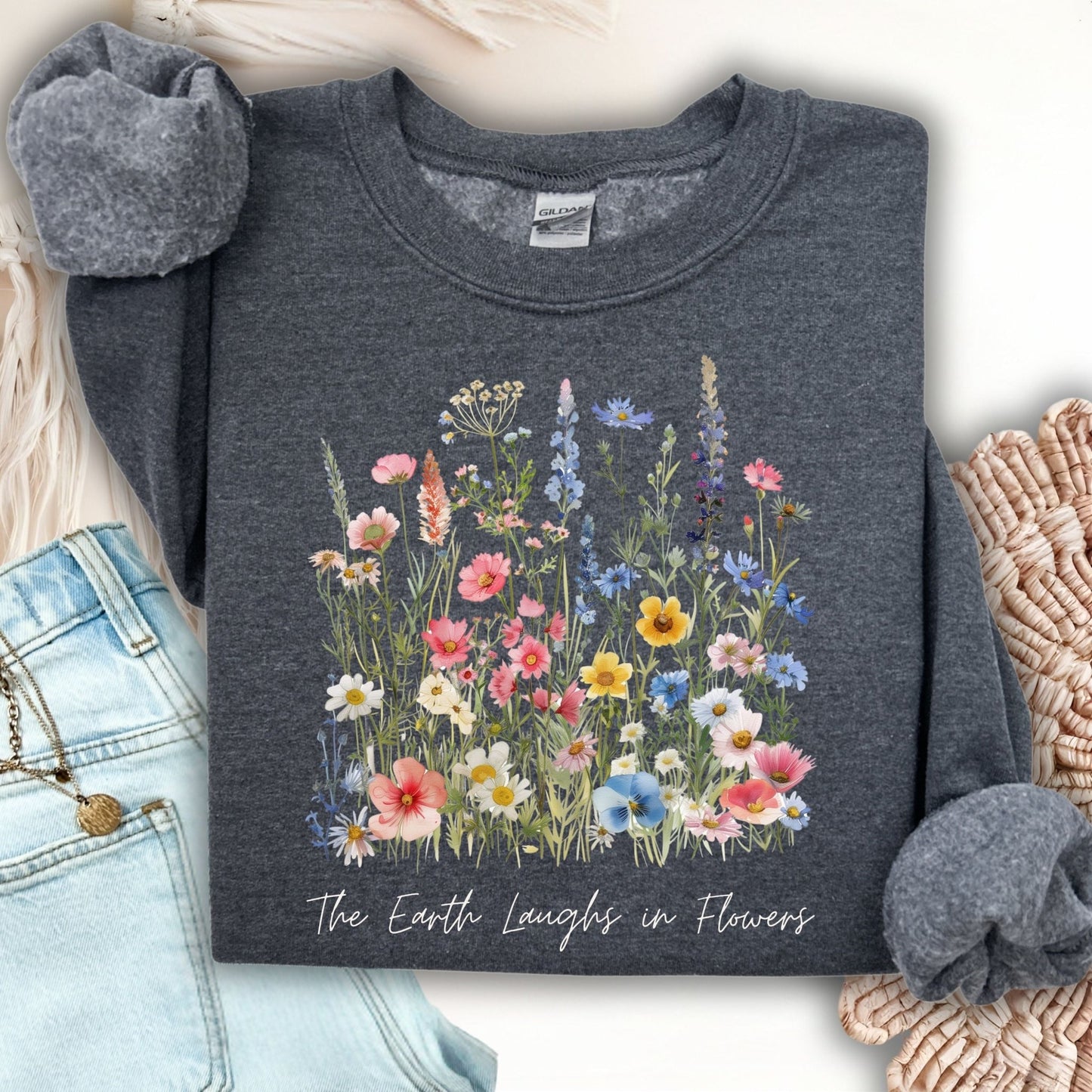 The Earth Laughs in Flowers Sweatshirt
