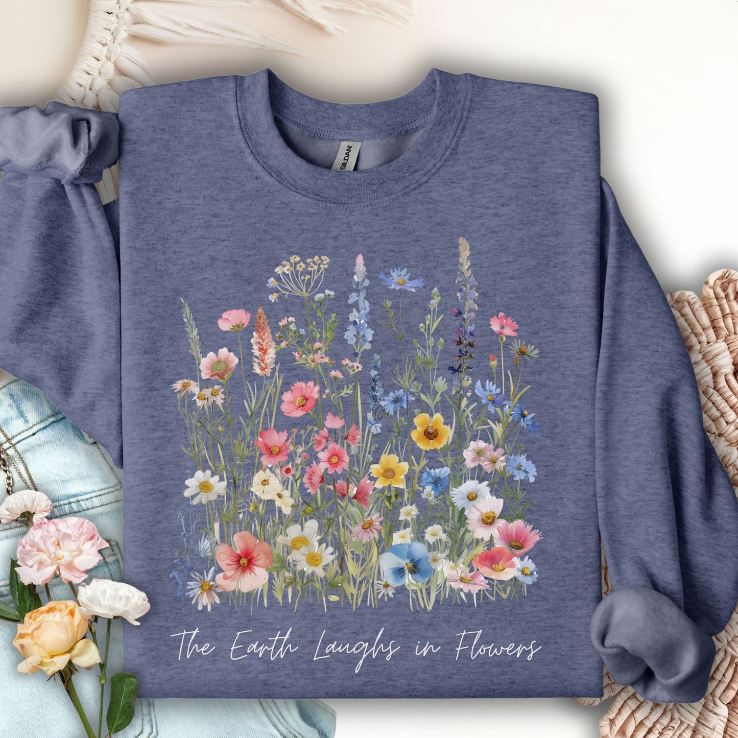 The Earth Laughs in Flowers Sweatshirt