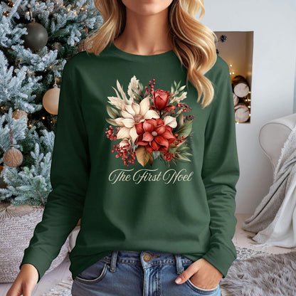 The First Noel Bouquet Long Sleeve Tee