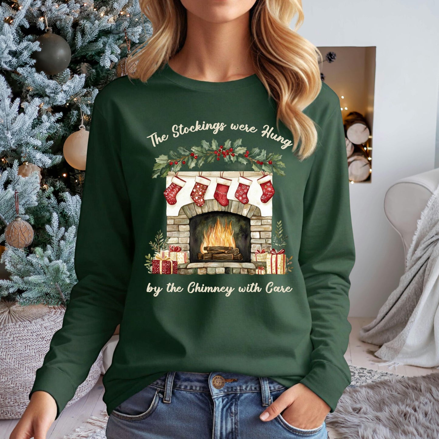 The Stockings Were Hung Long Sleeve Tee