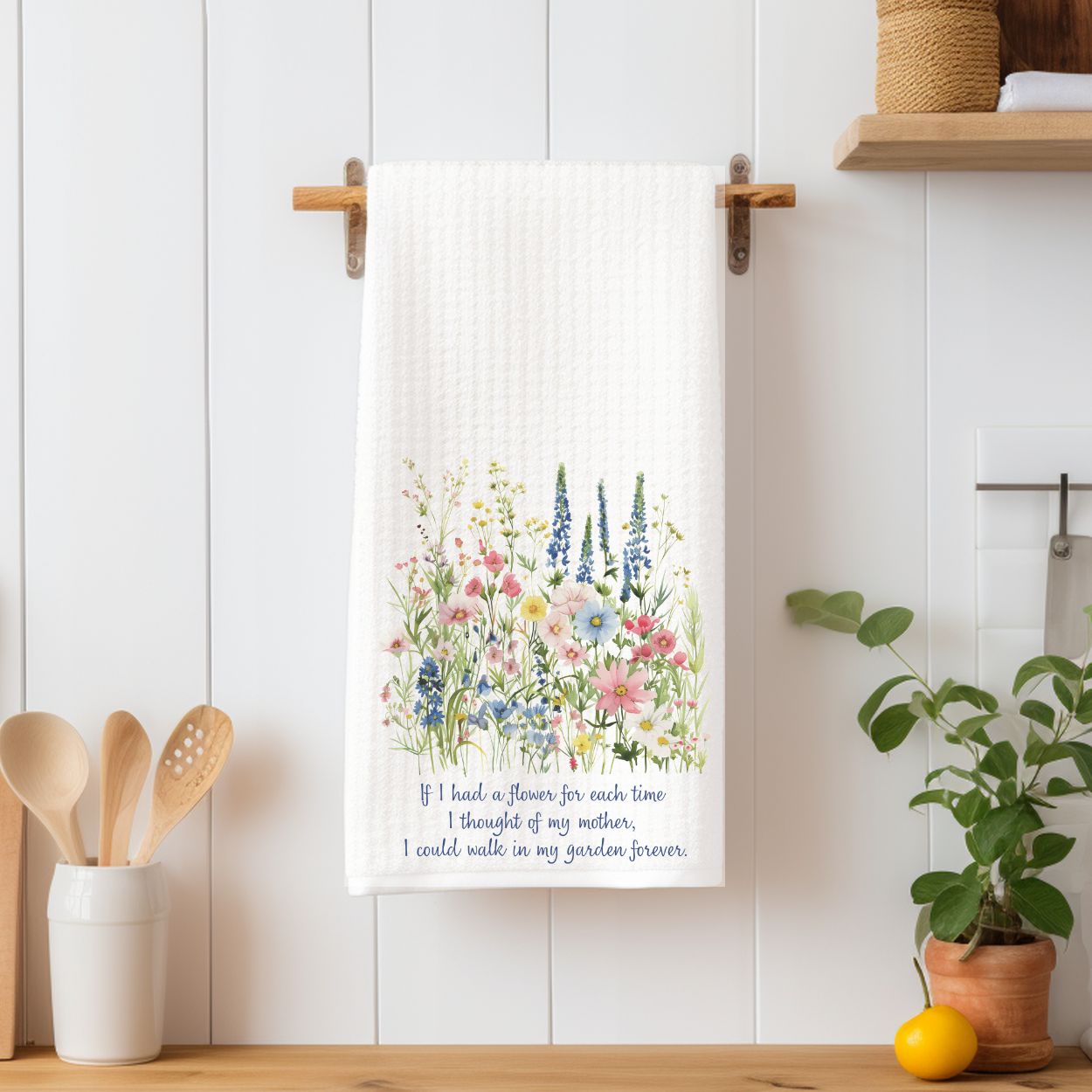 Thoughts of My Mother Tea Towel