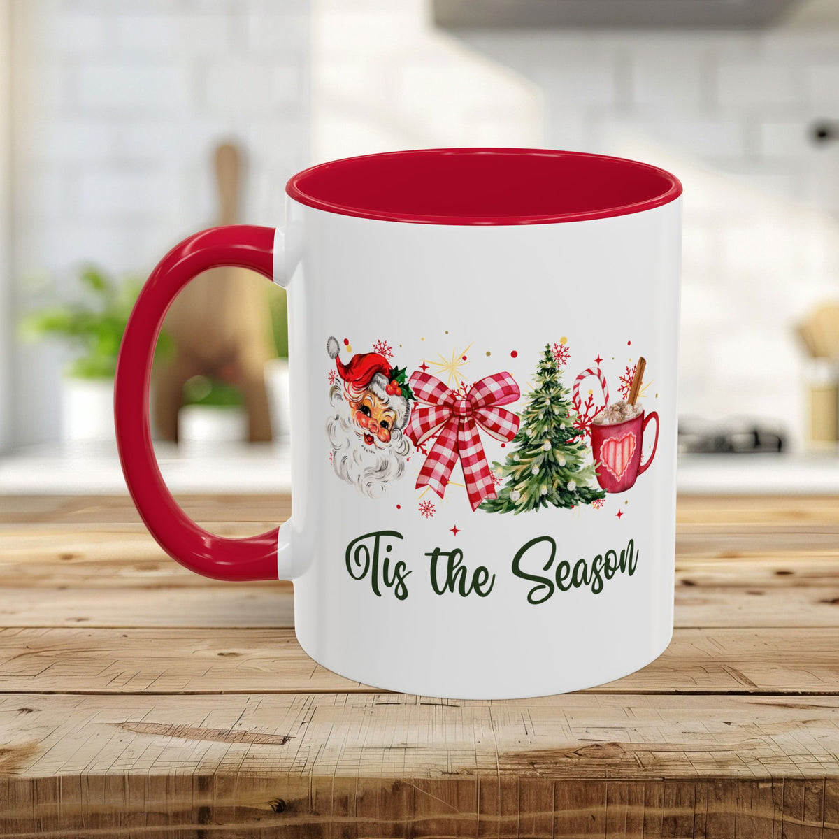 Tis The Season Retro Santa Christmas Mug (11/15oz)