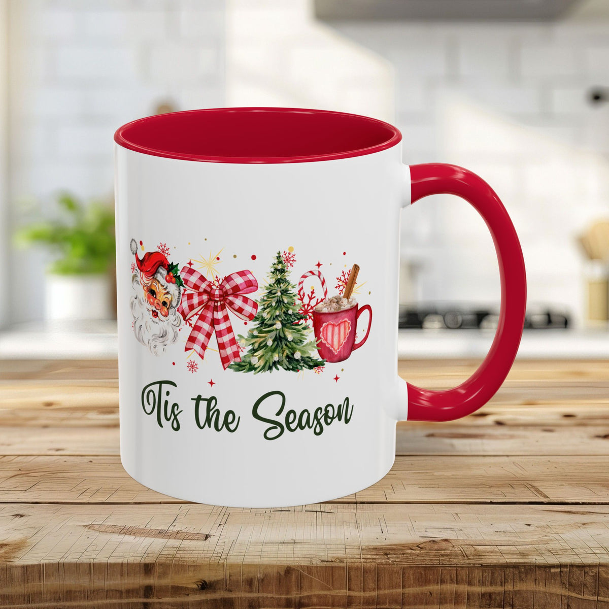 Tis The Season Retro Santa Christmas Mug (11/15oz)
