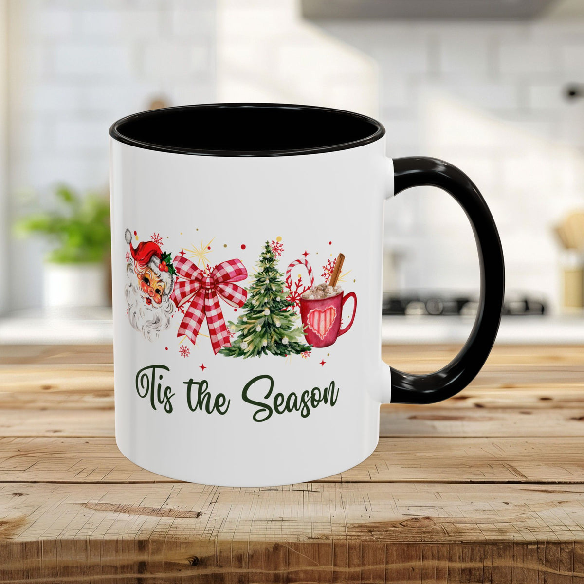 Tis The Season Retro Santa Christmas Mug (11/15oz)