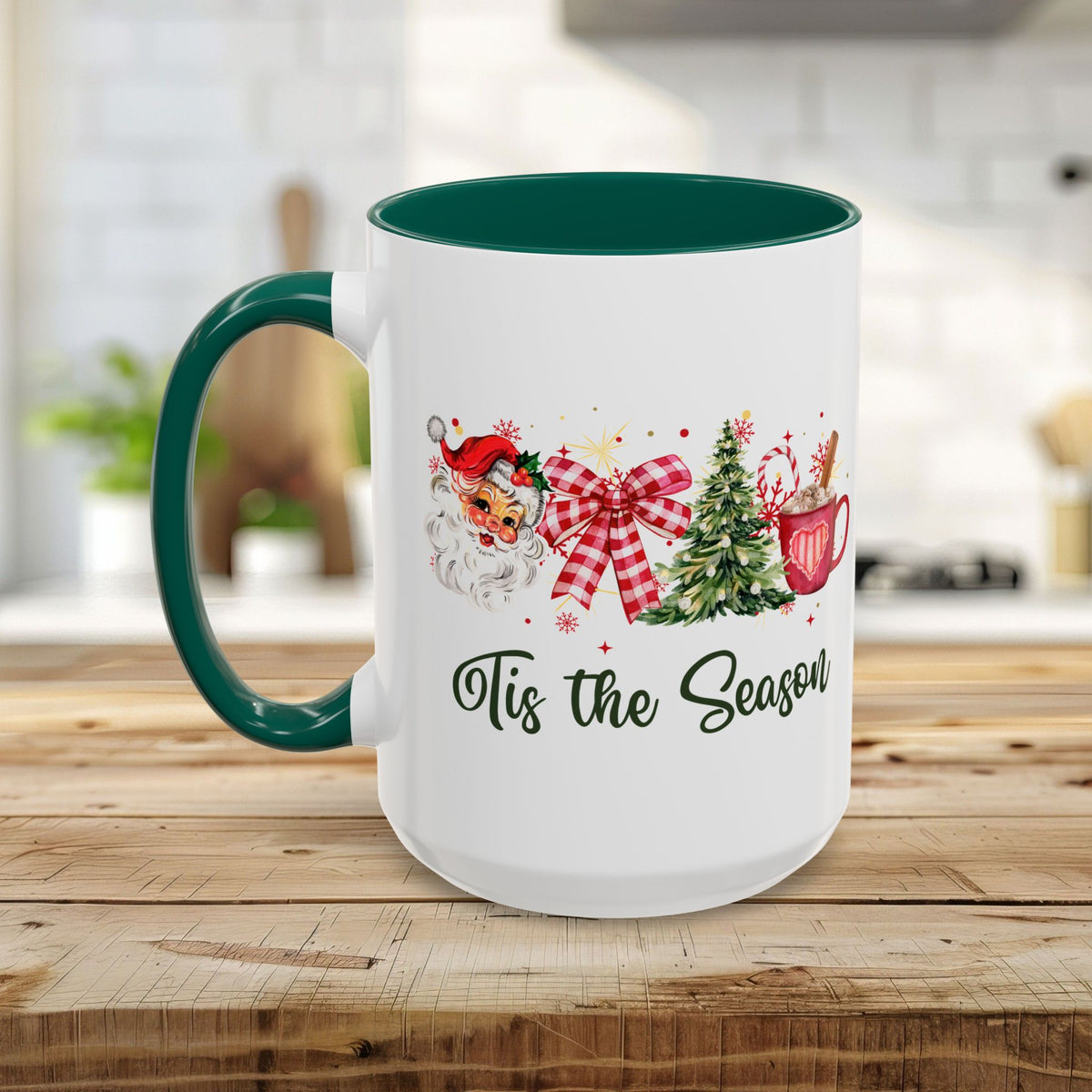Tis The Season Retro Santa Christmas Mug (11/15oz)