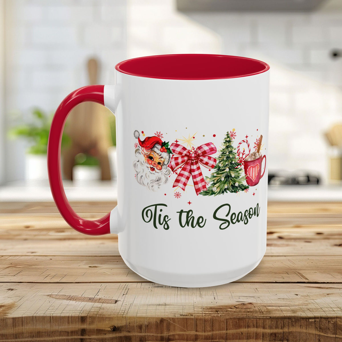 Tis The Season Retro Santa Christmas Mug (11/15oz)