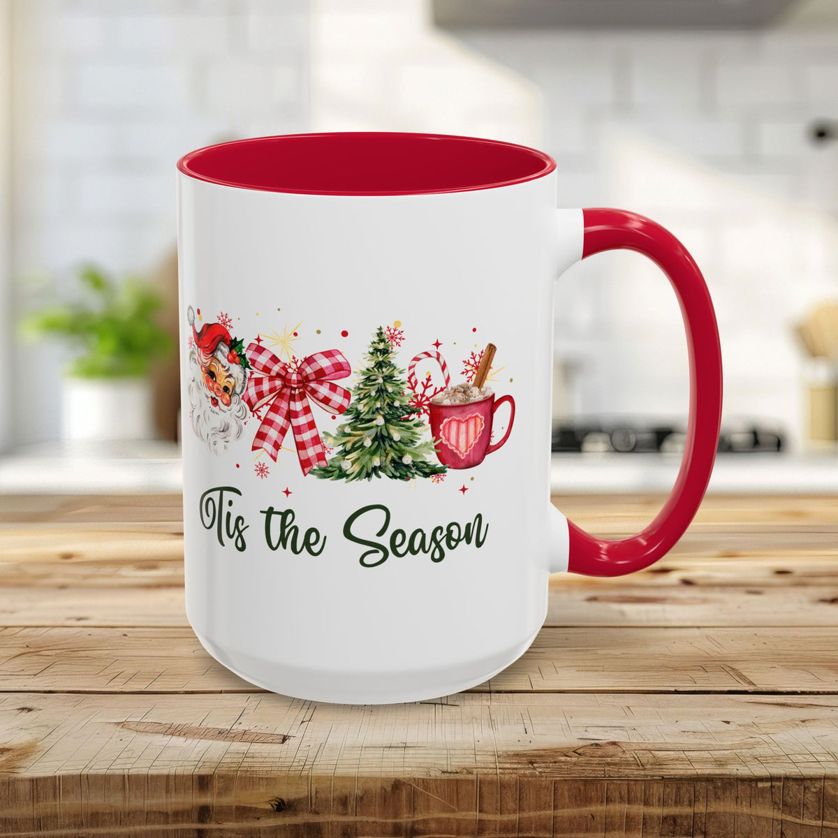 Tis The Season Retro Santa Christmas Mug (11/15oz)
