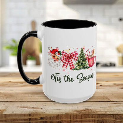 Tis The Season Retro Santa Christmas Mug (11/15oz)