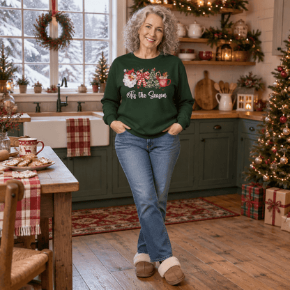 Tis The Season Retro Santa Long Sleeve Tee