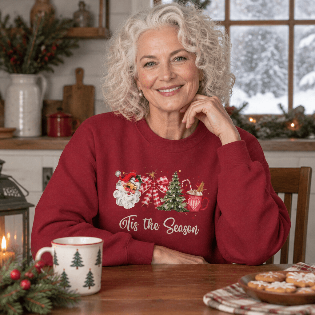 Tis the Season Retro Christmas Sweatshirt