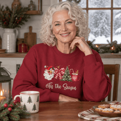 Tis the Season Retro Christmas Sweatshirt