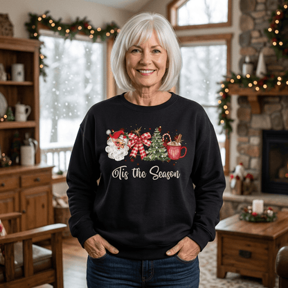 Tis the Season Retro Christmas Sweatshirt