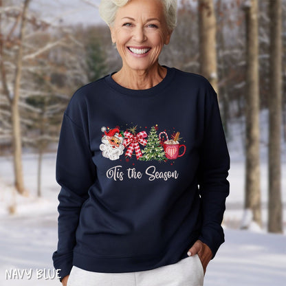 Tis the Season Retro Christmas Sweatshirt