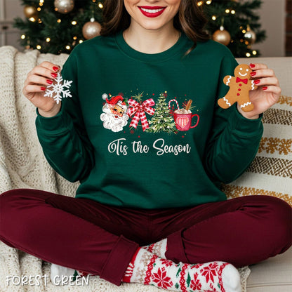 Tis the Season Retro Christmas Sweatshirt