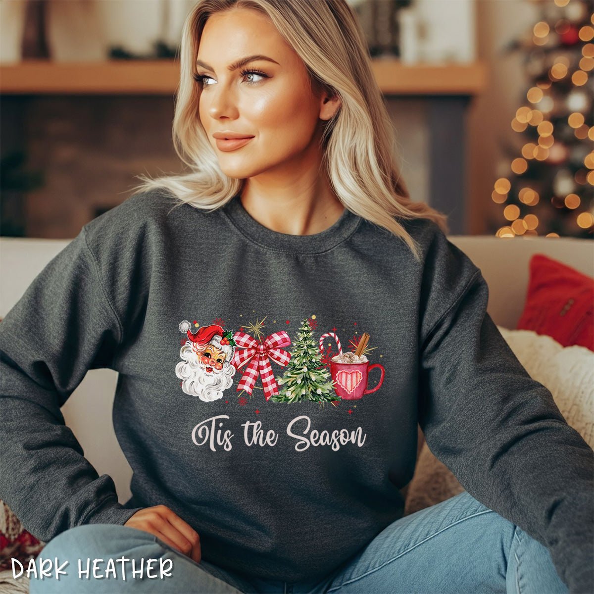 Tis the Season Retro Christmas Sweatshirt