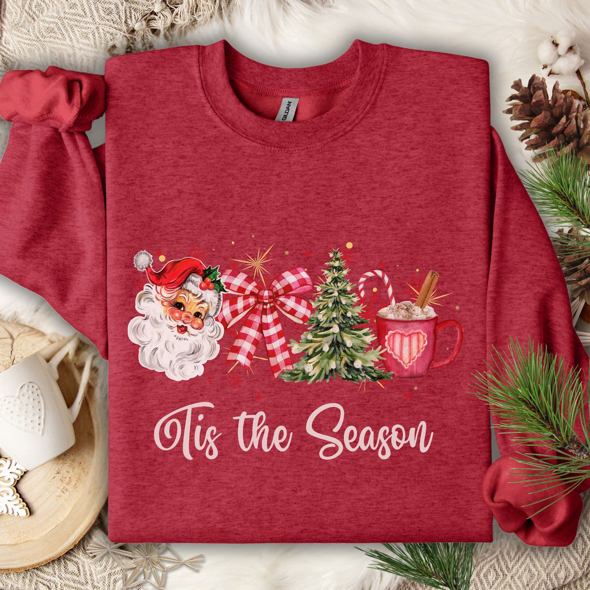 Tis the Season Retro Christmas Sweatshirt