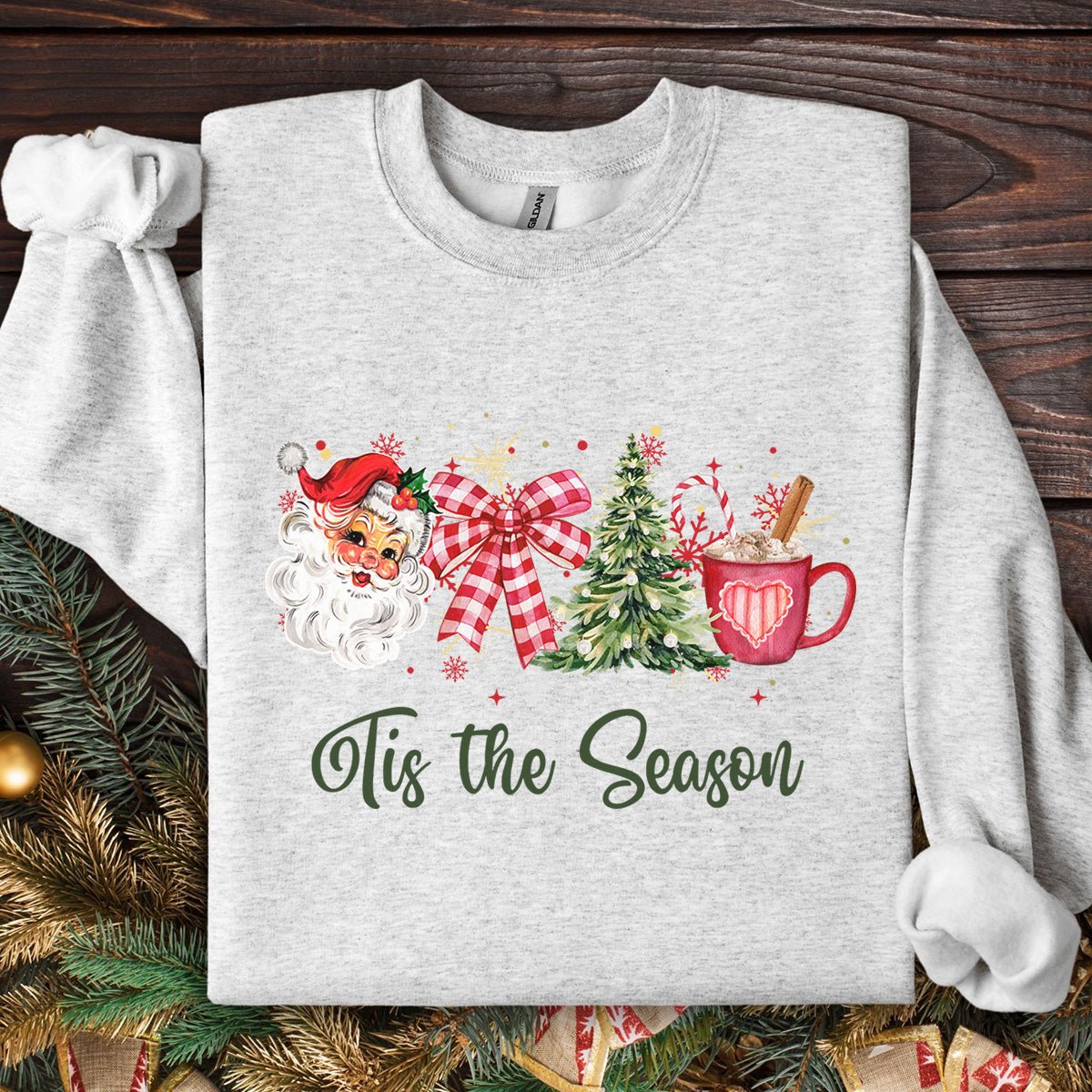 Tis the Season Retro Christmas Sweatshirt
