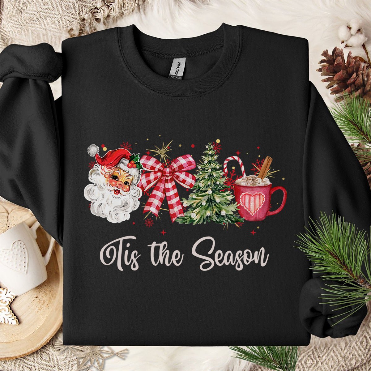 Tis the Season Retro Christmas Sweatshirt