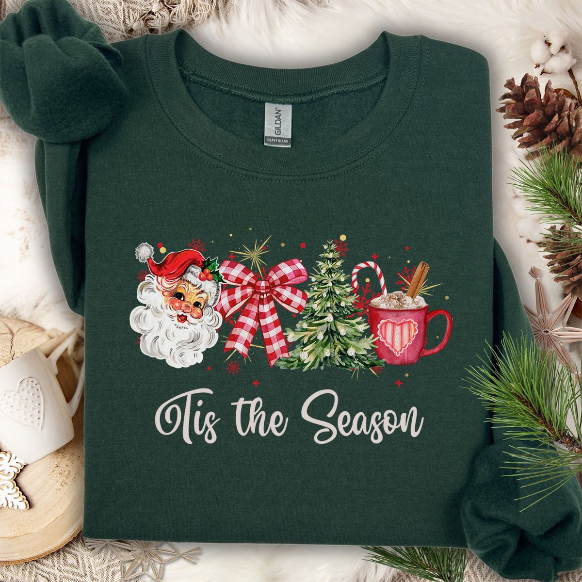 Tis the Season Retro Christmas Sweatshirt