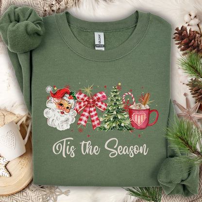 Tis the Season Retro Christmas Sweatshirt