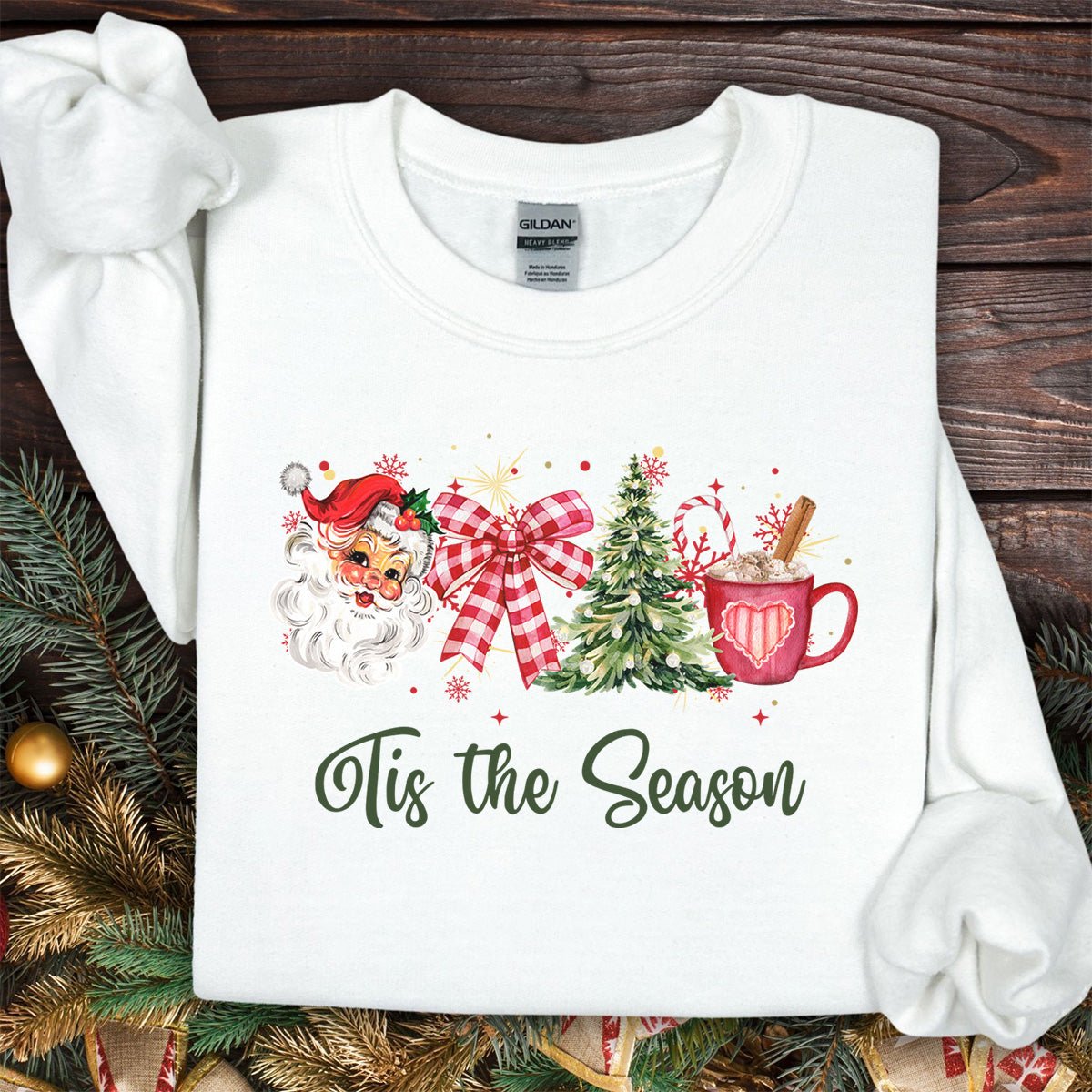 Tis the Season Retro Christmas Sweatshirt