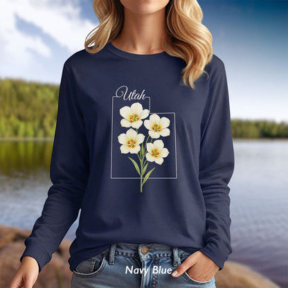Utah State Flower Long Sleeve Tee — Sego Lily