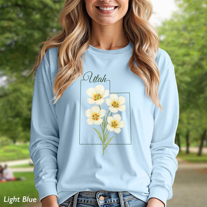 Utah State Flower Long Sleeve Tee — Sego Lily