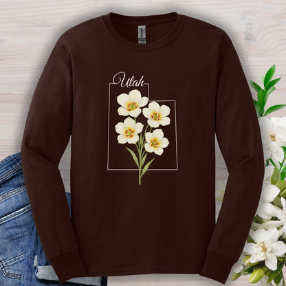 Utah State Flower Long Sleeve Tee — Sego Lily