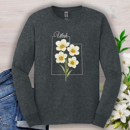 Utah State Flower Long Sleeve Tee — Sego Lily