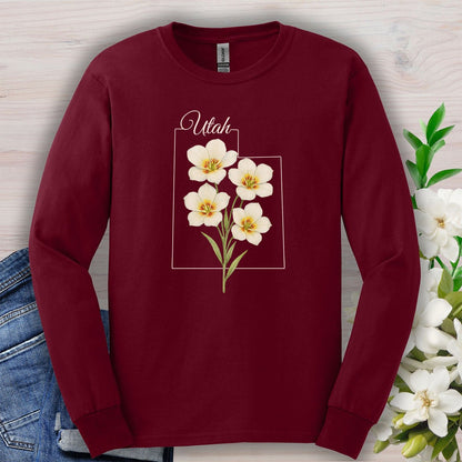 Utah State Flower Long Sleeve Tee — Sego Lily